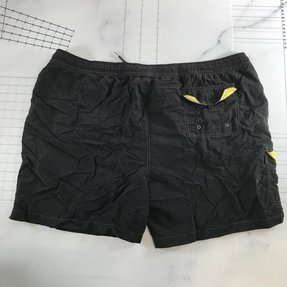 Tommy Bahama Swim Shorts Mens Big 2XB Black Nylon Mesh Lined Drawstring Logo